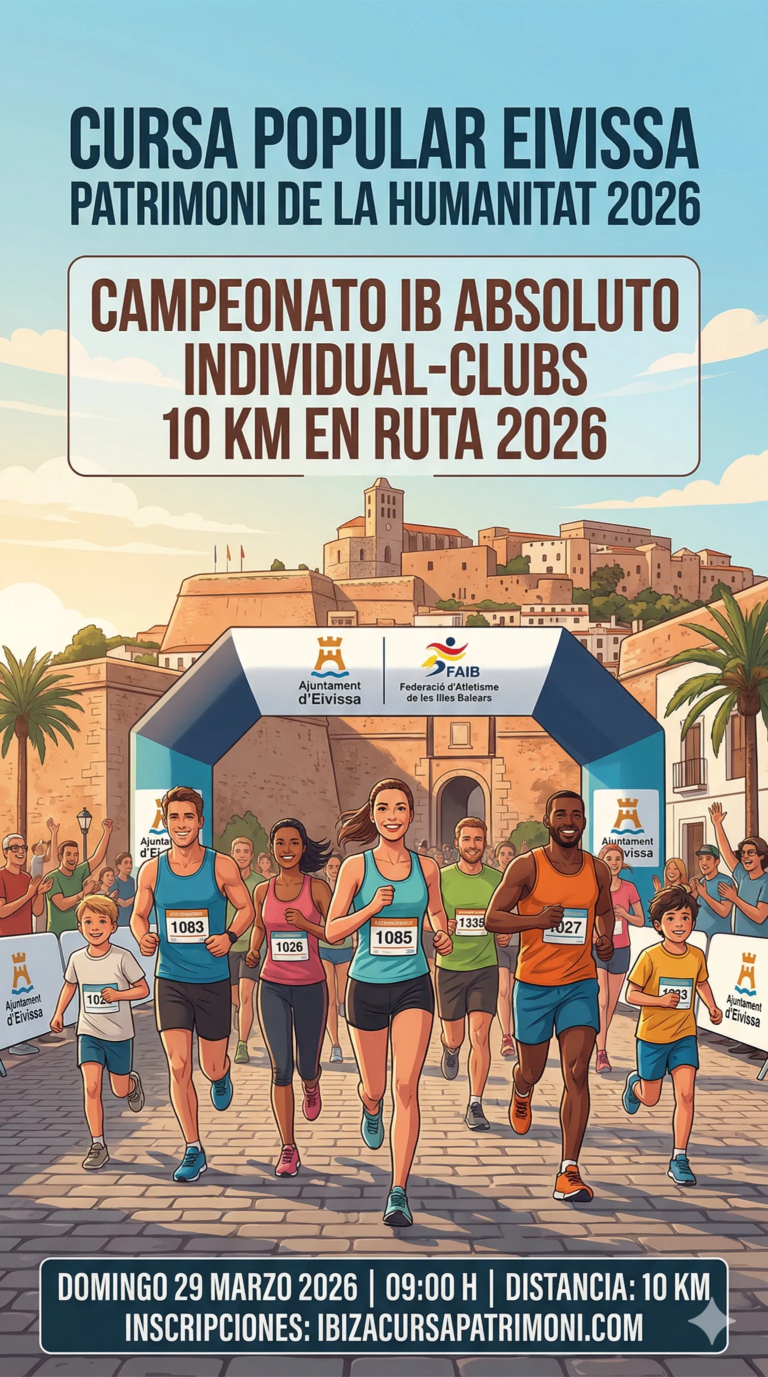 La Cursa Eivissa Patrimoni 2026 busca su edición más rápida bajo el sol de la mañana