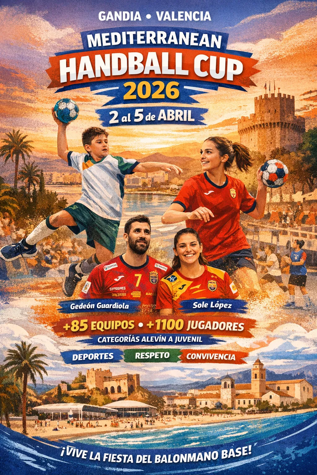 Gandía se prepara para el inicio de la Mediterranean Handball Cup 2026
