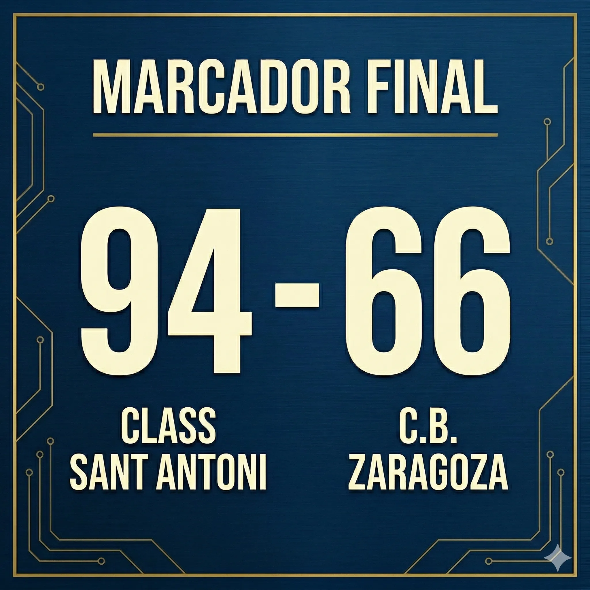 El Class Sant Antoni no se rinde: victoria contundente ante el Zaragoza para seguir soñando con el liderato